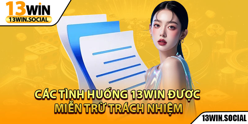Miễn Trừ Trách Nhiệm: Tất Tần Tật Những Quy Định Cần Biết 3 Các tình huống 13Win được miễn trừ trách nhiệm